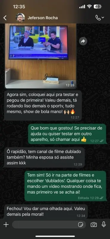 Avaliação de cliente