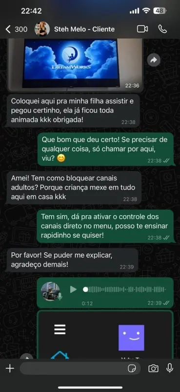 Avaliação de cliente